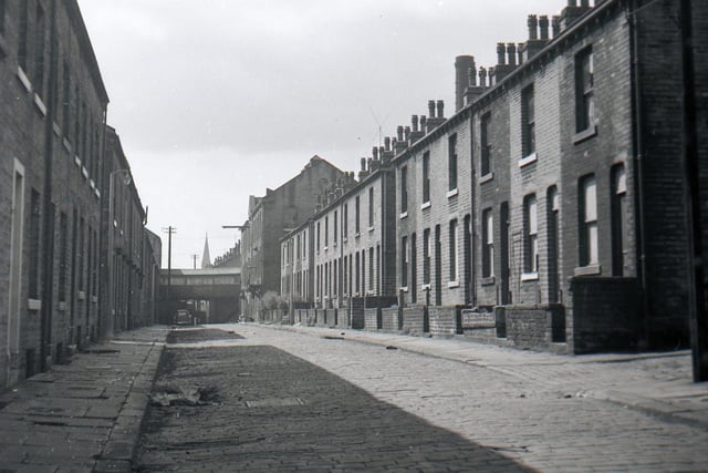 Baker Street, a long demolished street off Pellon Lane, in 1969