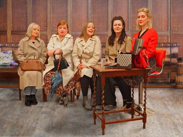 Melanie Murray, Sharon Old, Heather Garside, Hannah Head and Amy Jagger in the Revlon Girl
