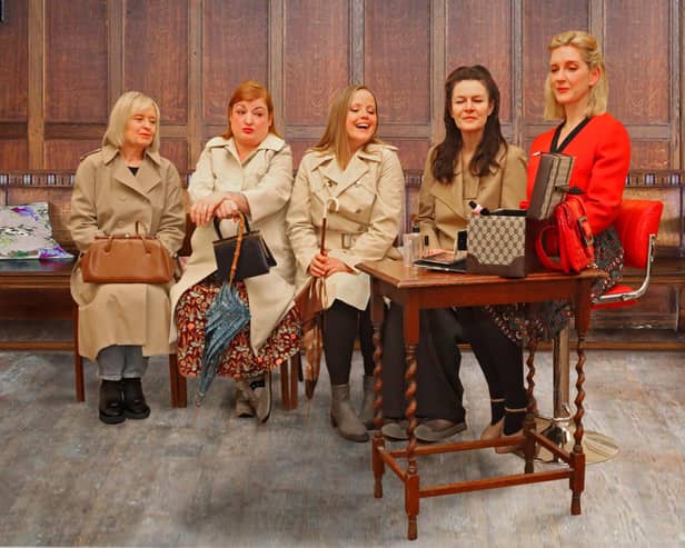 Melanie Murray, Sharon Old, Heather Garside, Hannah Head and Amy Jagger in the Revlon Girl