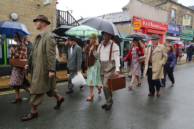 A rainy Brighouse 1940s Weekend back in the 2010s