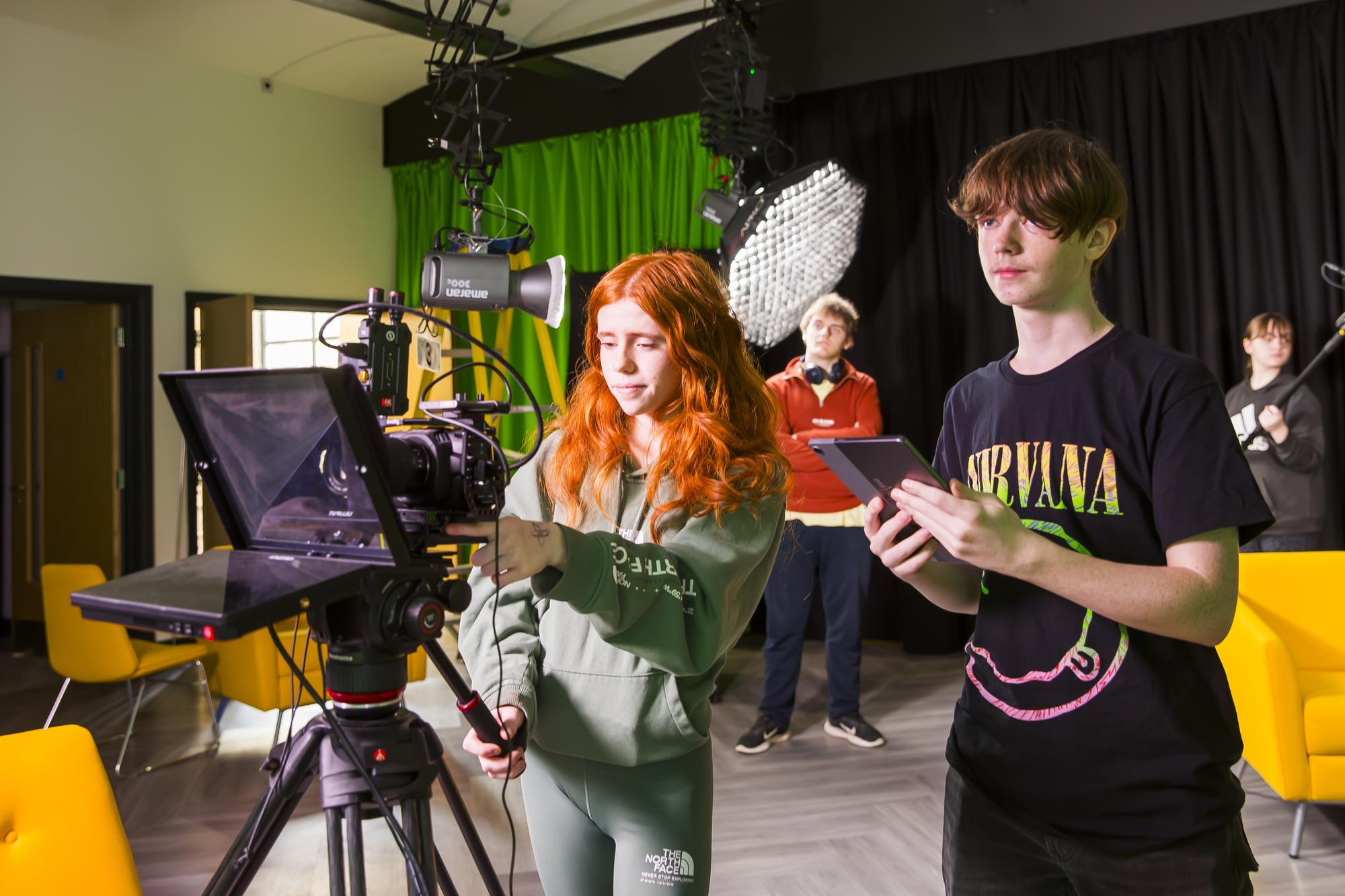 Calderdale College students at the expanded campus