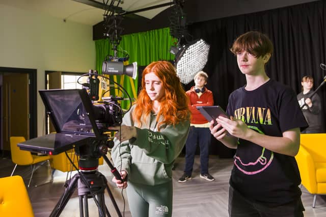 Calderdale College students at the expanded campus