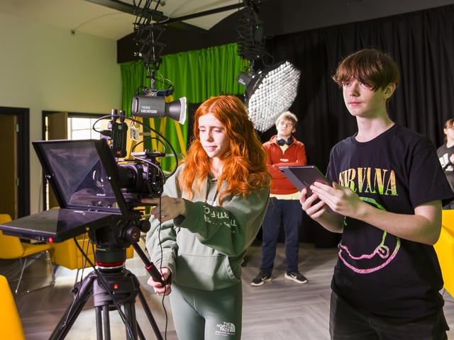Calderdale College students at the expanded campus