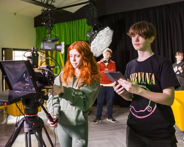 Calderdale College students at the expanded campus