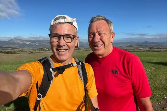 Nigel and Mike on their fundraising trek