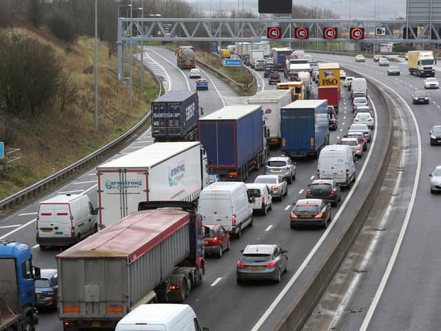 There are currently severe delays of 68 minutes on the M62 Eastbound.