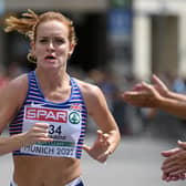 Halifax runner Rosie Edwards competes in the women's marathon final at the European Championships in Munich. Pic: Sebastian Widmann/Getty Images