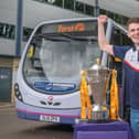 First Bus has named one of its Halifax fleet after Rob Hawkins, a member of England’s Wheelchair Rugby League World Cup winning team. Picture by Richard Walker/ImageNorth