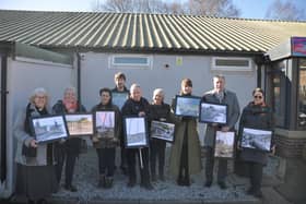 Pictured from the left are recipients of artwork, VBA representatives and members of the community including flood wardens – the Rev Cathy Reardon, Alison Carlton, Katie Kimber, Coun Scott Patient, Francis Charlton, Sue Slater, Serah Stooks, Julian Wilson and Eloise Charlton