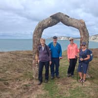 Four Overgate supporters take on fundraising challenge around the Isle of Wight for hospice