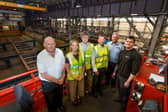 Kate Dearden MP visiting Elland Steel, a steel business based in Halifax.