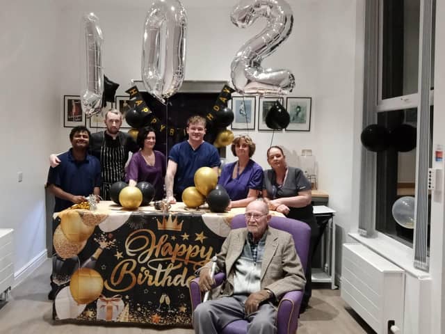 Edmund Sykes celebrated the milestone birthday at Angelcare Residential Living along with his family and friends on January 24.