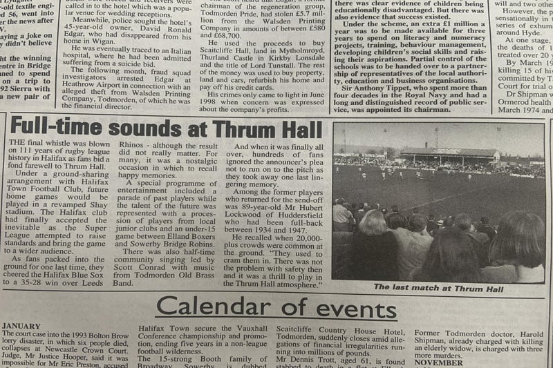 A few readers said that Thrum Hall was something that they missed. Halifax Blue Sox said goodbye to Thrum Hall after 111 years back in 1998.