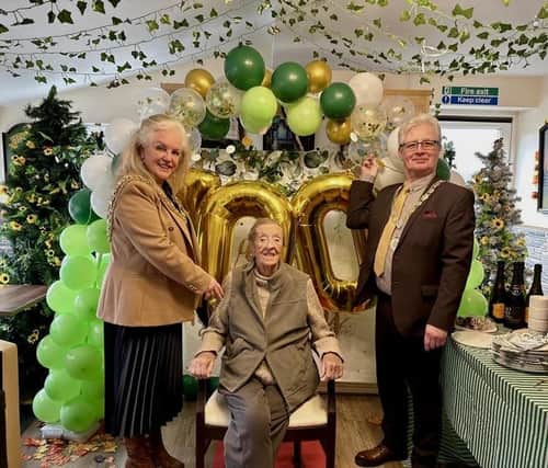 Irene celebrating her 100th birthday