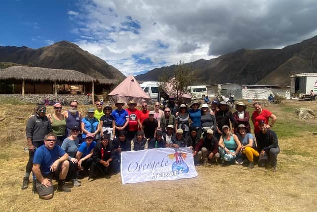 On the first day of their trek, the group climbed to over 4,400 metres above sea level through sun, rain, sleet, snow, and wind