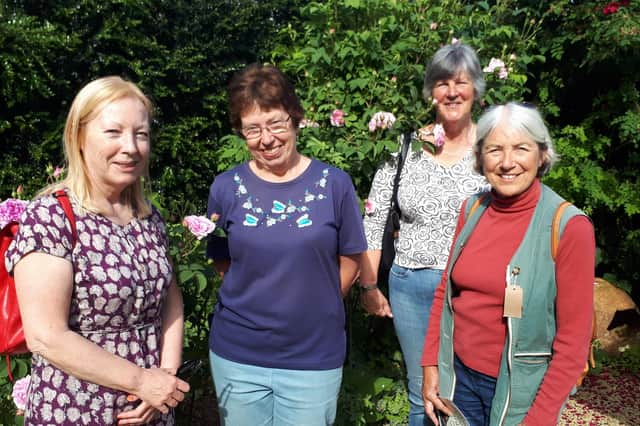 Members of the Halifax and Huddersfield IVC at Midgley Open Gardens.