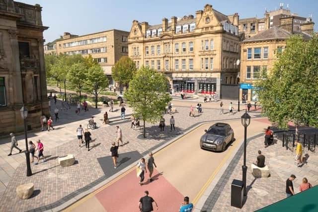 An artist's impression of how the area in Halifax town centre could look