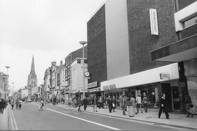 Looking up towards St Johns Minster Church and Church Street, you can see popular shop of the time, Owen Owen, taken in 1980