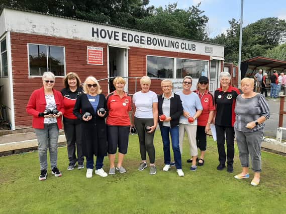 Bowling tuition session at Hove Edge Bowling Club, Brighouse