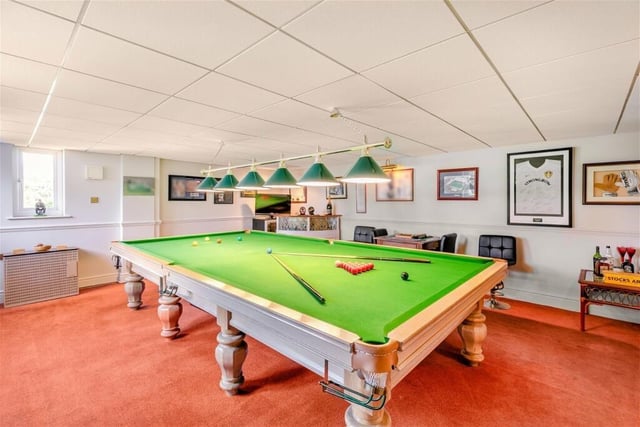 This snooker room forms part of the indoor leisure suite.