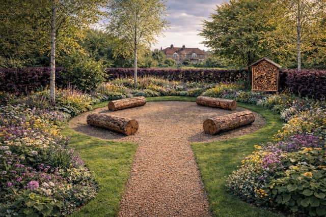 How part of the Overgate Hospice gardens could look