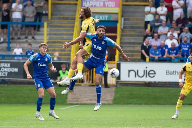 Actions from FC Halifax town v Southend at the Shay. Pictured is Jack Hunter