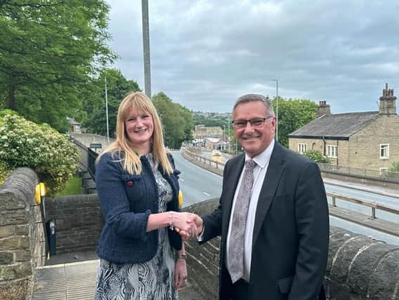 Conservative Parliamentary Candidate for Calder Valley Vanessa Lee with Craig Whittaker MP.