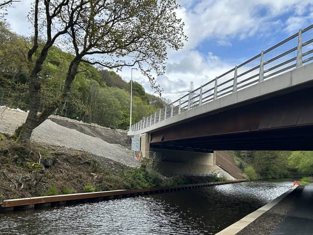 The new link bridge now guides traffic travelling to Copley and Sowerby Bridge down from the A629 to the new roundabout on Stainland Road.