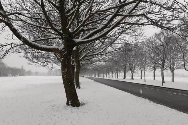 Snow on Savile Park Moor in Halifax