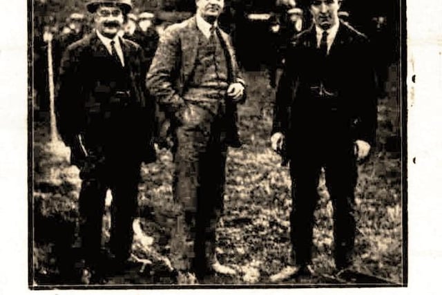 Club director, president and secretary at the ground, 1920-21