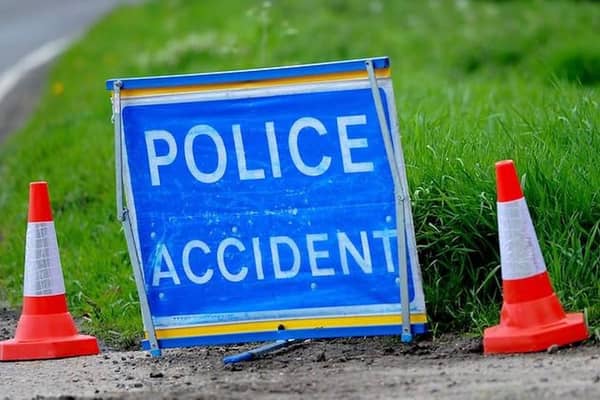 The crash happened this afternoon on Burnley Road in Mytholmroyd