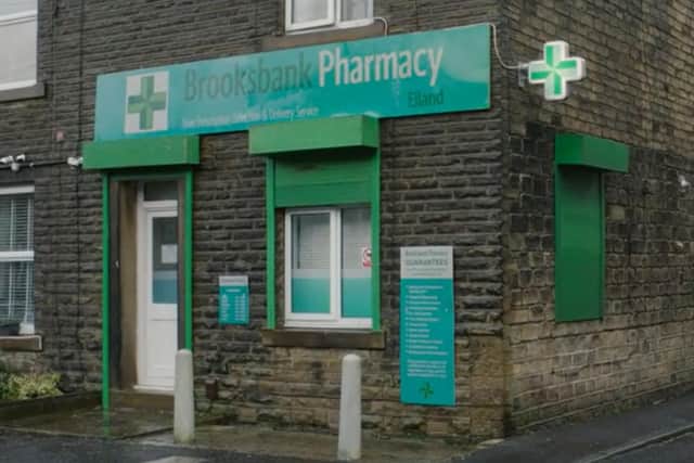 Scenes for the pharmacy was filmed on a street in Elland. Picture BBC