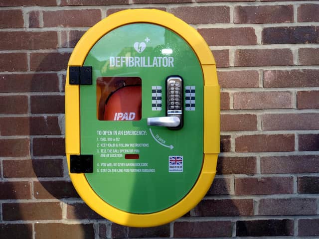 An AED, or automated external defibrillator, is used to help those experiencing sudden cardiac arrest.