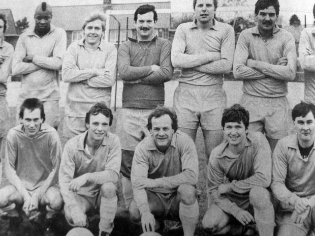 Gosport Sunday League. Back (from left): S Stapley, R Moran, N Milton, S Wright, K Thomas, G Wilkins. Front: P Harris, N McNamara, J Penn, A Stapley, G Smyth