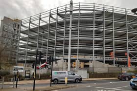 The new car park being built at Calderdale Royal Hospital.