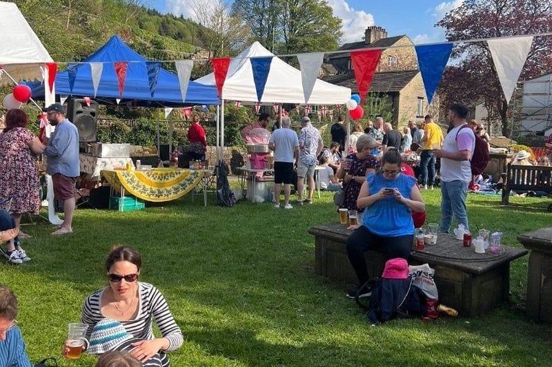 Hundreds of people arrived in Luddenden to play traditional games and enter royal competitions in the glorious sunshine