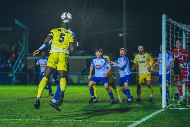 After a two-week break from action, The Shaymen ensured there would be cup football heading into the New Year as they edged past Guiseley 1-0 in the third round of the FA Trophy. Photo: Marcus Branston
