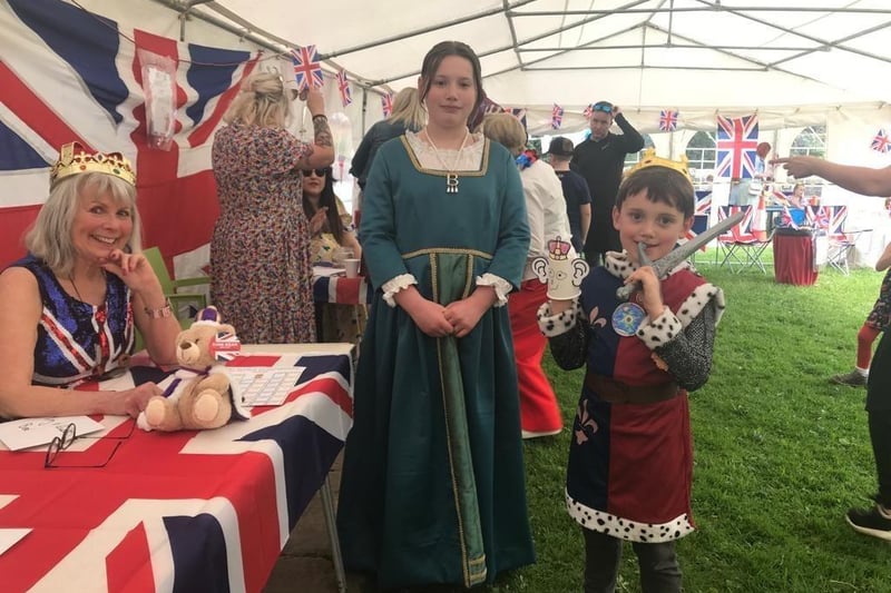 Young guests at the Coronation party