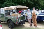 Hebden Bridge Vintage Car show at Calder Holmes Park. Pictured are Ruth Netherwood and Linda Shackleton