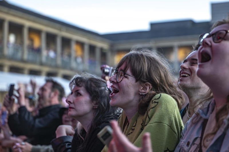 Fans gathered at The Piece Hall to watch the show
