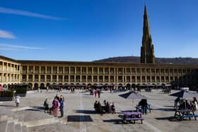 The Piece Hall, Halifax – the Grade I listed 18th century cloth hall now houses a range of businesses and hosts entertainment and other events