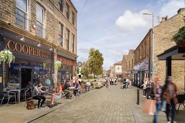 An artist's impression of the plans for Elland town centre
