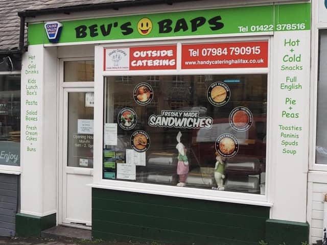 The sandwich shop in West Vale Bev's Baps is up for sale