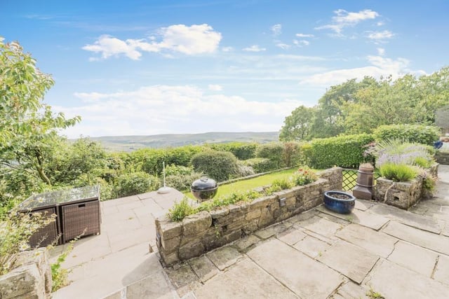 The stunning views from the tiered garden and patios.