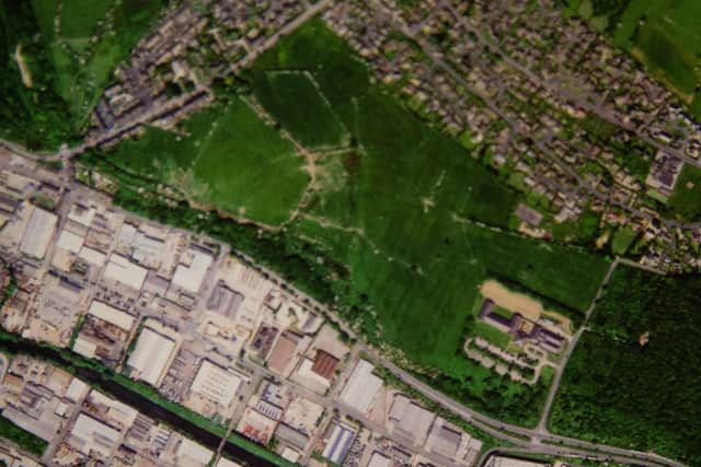 The site of the proposed Clifton Business Park near Brighouse