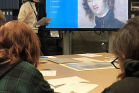Calderdale College students learning about Anne Lister