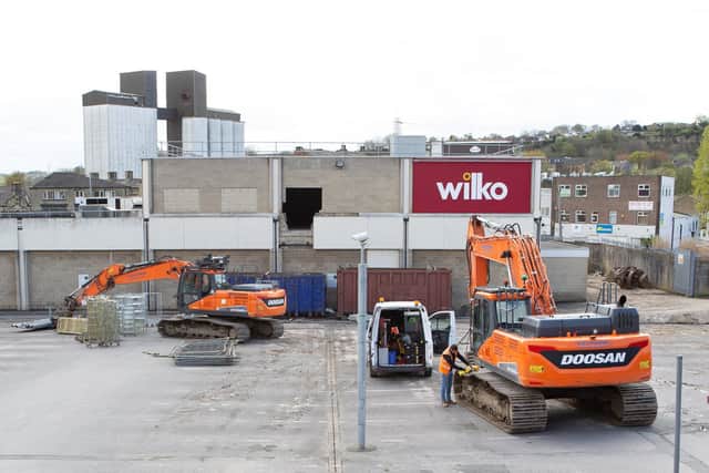 The car park in Brighouse is now closed while Wilko is knocked down