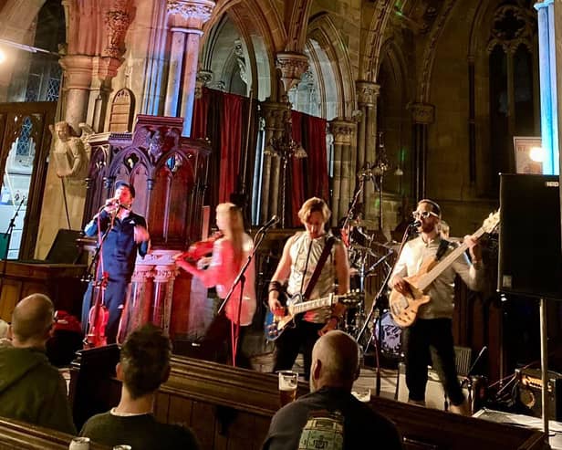 Blackbeard’s Tea Party performing at the Unitarian Church during a previous Folk Festival. Picture: Kara Filby.