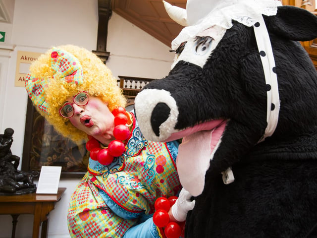 Bankfield Museum exhibition opening - A Magical Couple of Hours - A Celebration of Pantomime. Andrew Pollard as Dame Panky