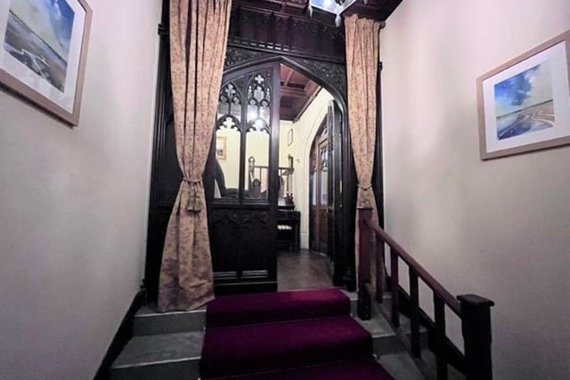 The impressive entrance hallway to the property.